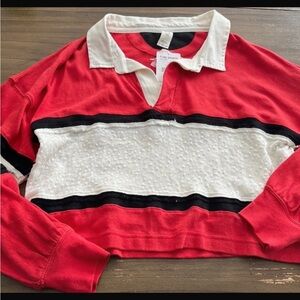 We The Free Red and White Top